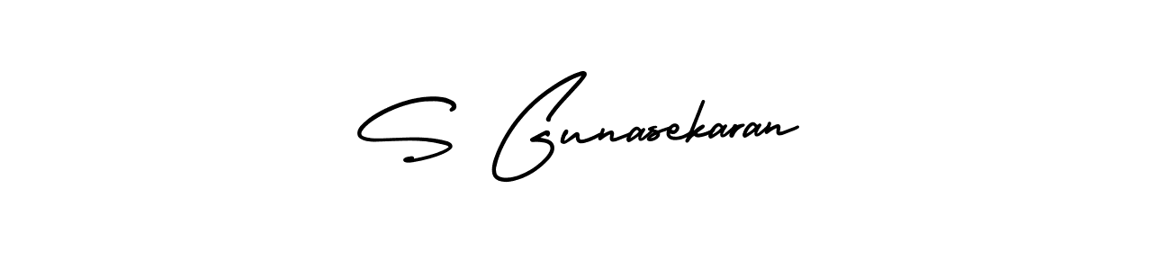 Create a beautiful signature design for name S Gunasekaran. With this signature (AmerikaSignatureDemo-Regular) fonts, you can make a handwritten signature for free. S Gunasekaran signature style 3 images and pictures png