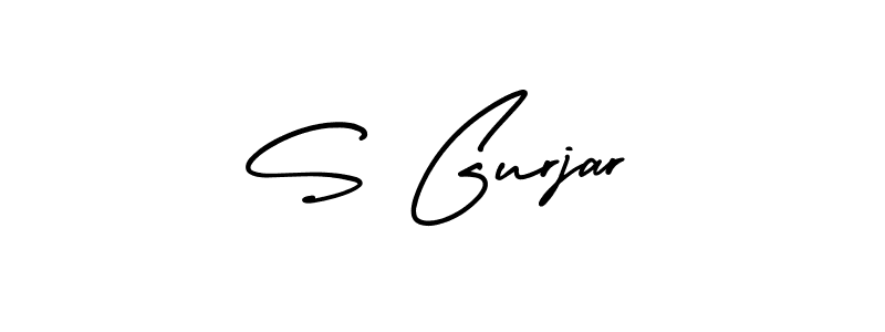 Also You can easily find your signature by using the search form. We will create S Gurjar name handwritten signature images for you free of cost using AmerikaSignatureDemo-Regular sign style. S Gurjar signature style 3 images and pictures png