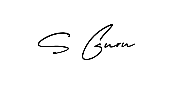 Best and Professional Signature Style for S Guru. AmerikaSignatureDemo-Regular Best Signature Style Collection. S Guru signature style 3 images and pictures png