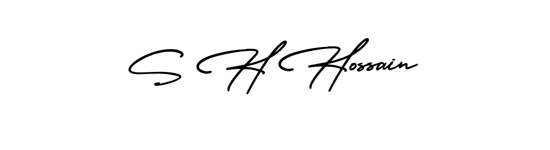 How to Draw S H Hossain signature style? AmerikaSignatureDemo-Regular is a latest design signature styles for name S H Hossain. S H Hossain signature style 3 images and pictures png
