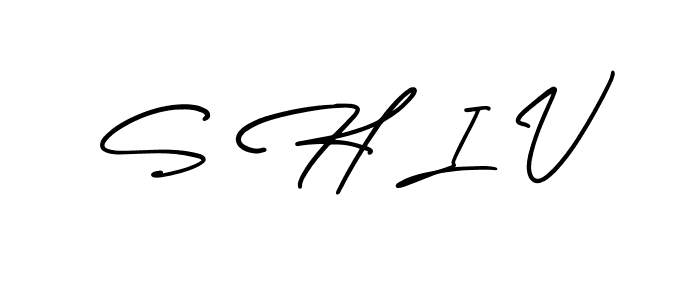 Create a beautiful signature design for name S H I V. With this signature (AmerikaSignatureDemo-Regular) fonts, you can make a handwritten signature for free. S H I V signature style 3 images and pictures png