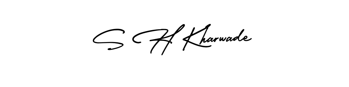 Also we have S H Kharwade name is the best signature style. Create professional handwritten signature collection using AmerikaSignatureDemo-Regular autograph style. S H Kharwade signature style 3 images and pictures png