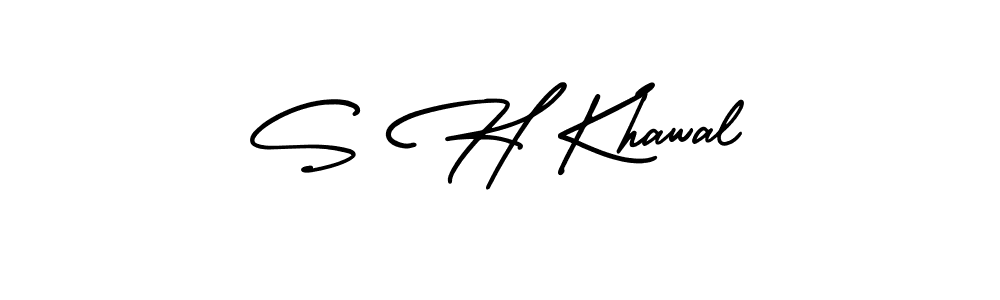 AmerikaSignatureDemo-Regular is a professional signature style that is perfect for those who want to add a touch of class to their signature. It is also a great choice for those who want to make their signature more unique. Get S H Khawal name to fancy signature for free. S H Khawal signature style 3 images and pictures png
