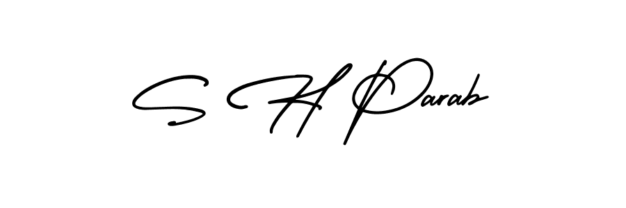 Also we have S H Parab name is the best signature style. Create professional handwritten signature collection using AmerikaSignatureDemo-Regular autograph style. S H Parab signature style 3 images and pictures png