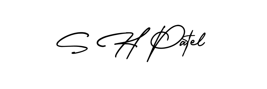 Make a beautiful signature design for name S H Patel. With this signature (AmerikaSignatureDemo-Regular) style, you can create a handwritten signature for free. S H Patel signature style 3 images and pictures png