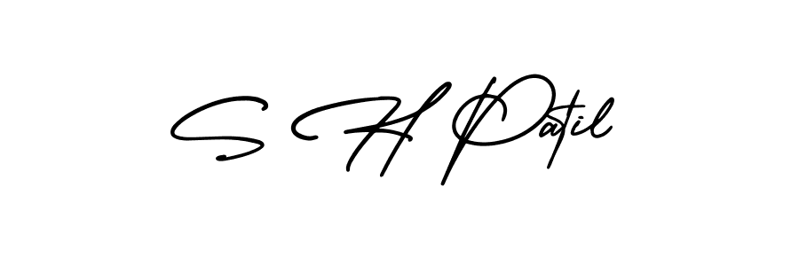 Use a signature maker to create a handwritten signature online. With this signature software, you can design (AmerikaSignatureDemo-Regular) your own signature for name S H Patil. S H Patil signature style 3 images and pictures png