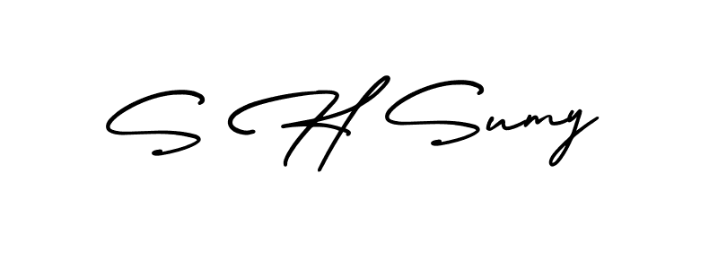 Use a signature maker to create a handwritten signature online. With this signature software, you can design (AmerikaSignatureDemo-Regular) your own signature for name S H Sumy. S H Sumy signature style 3 images and pictures png