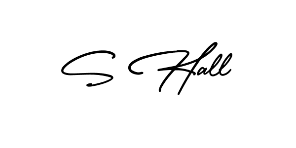 S Hall stylish signature style. Best Handwritten Sign (AmerikaSignatureDemo-Regular) for my name. Handwritten Signature Collection Ideas for my name S Hall. S Hall signature style 3 images and pictures png