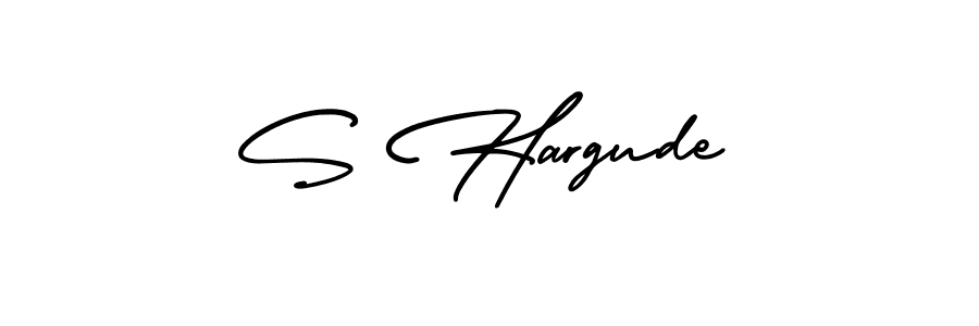 Design your own signature with our free online signature maker. With this signature software, you can create a handwritten (AmerikaSignatureDemo-Regular) signature for name S Hargude. S Hargude signature style 3 images and pictures png