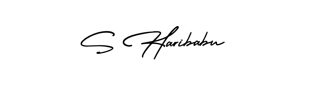 Design your own signature with our free online signature maker. With this signature software, you can create a handwritten (AmerikaSignatureDemo-Regular) signature for name S Haribabu. S Haribabu signature style 3 images and pictures png