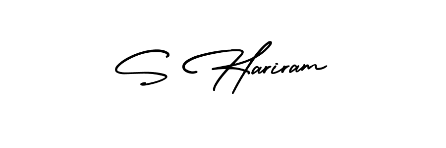 if you are searching for the best signature style for your name S Hariram. so please give up your signature search. here we have designed multiple signature styles  using AmerikaSignatureDemo-Regular. S Hariram signature style 3 images and pictures png