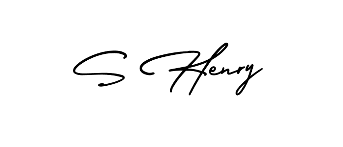 Use a signature maker to create a handwritten signature online. With this signature software, you can design (AmerikaSignatureDemo-Regular) your own signature for name S Henry. S Henry signature style 3 images and pictures png