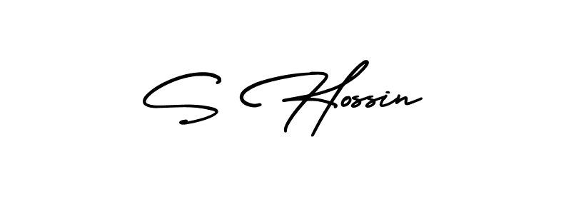 Make a beautiful signature design for name S Hossin. With this signature (AmerikaSignatureDemo-Regular) style, you can create a handwritten signature for free. S Hossin signature style 3 images and pictures png