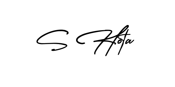 Create a beautiful signature design for name S Hota. With this signature (AmerikaSignatureDemo-Regular) fonts, you can make a handwritten signature for free. S Hota signature style 3 images and pictures png