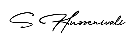 Elevate your brand with a stunning S Hussenivali eSignature. The AmerikaSignatureDemo-Regular style provides a balanced, flowing aesthetic for everyday signing. S Hussenivali signature style 3 images and pictures png