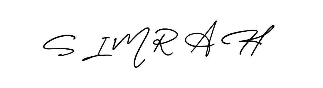 Create a beautiful signature design for name S I M R A H. With this signature (AmerikaSignatureDemo-Regular) fonts, you can make a handwritten signature for free. S I M R A H signature style 3 images and pictures png