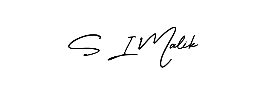 if you are searching for the best signature style for your name S I Malik. so please give up your signature search. here we have designed multiple signature styles  using AmerikaSignatureDemo-Regular. S I Malik signature style 3 images and pictures png
