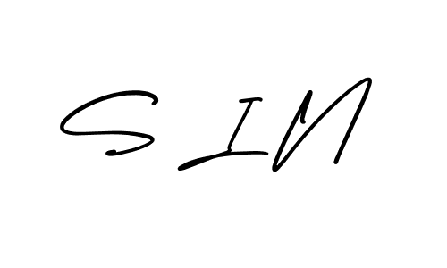 Use a signature maker to create a handwritten signature online. With this signature software, you can design (AmerikaSignatureDemo-Regular) your own signature for name S I N. S I N signature style 3 images and pictures png