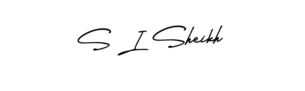 Make a beautiful signature design for name S I Sheikh. With this signature (AmerikaSignatureDemo-Regular) style, you can create a handwritten signature for free. S I Sheikh signature style 3 images and pictures png