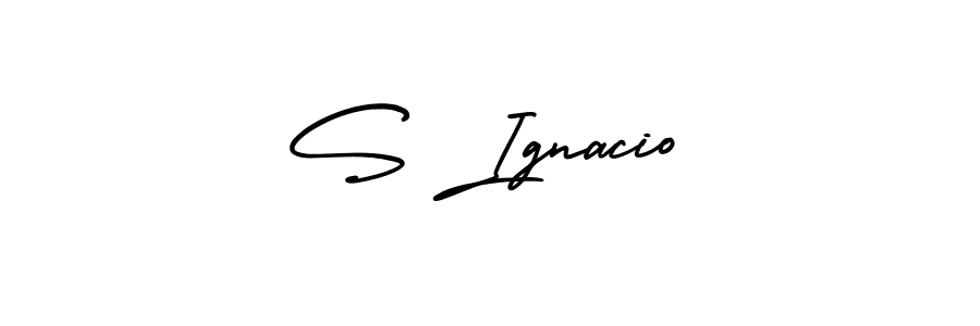 Design your own signature with our free online signature maker. With this signature software, you can create a handwritten (AmerikaSignatureDemo-Regular) signature for name S Ignacio. S Ignacio signature style 3 images and pictures png