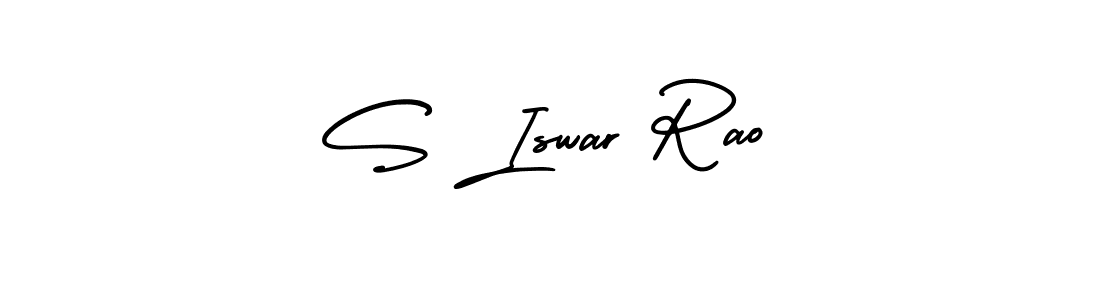 Use a signature maker to create a handwritten signature online. With this signature software, you can design (AmerikaSignatureDemo-Regular) your own signature for name S Iswar Rao. S Iswar Rao signature style 3 images and pictures png