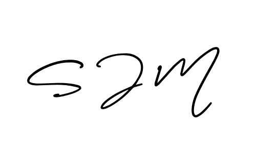 Design your own signature with our free online signature maker. With this signature software, you can create a handwritten (AmerikaSignatureDemo-Regular) signature for name S J M. S J M signature style 3 images and pictures png
