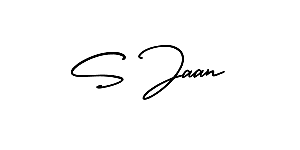 Use a signature maker to create a handwritten signature online. With this signature software, you can design (AmerikaSignatureDemo-Regular) your own signature for name S Jaan. S Jaan signature style 3 images and pictures png