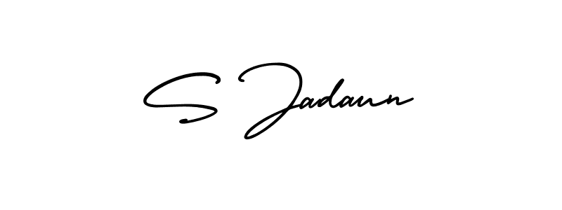 Also we have S Jadaun name is the best signature style. Create professional handwritten signature collection using AmerikaSignatureDemo-Regular autograph style. S Jadaun signature style 3 images and pictures png