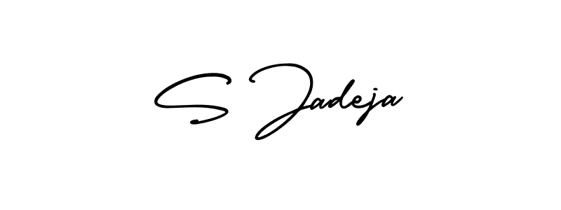 Design your own signature with our free online signature maker. With this signature software, you can create a handwritten (AmerikaSignatureDemo-Regular) signature for name S Jadeja. S Jadeja signature style 3 images and pictures png