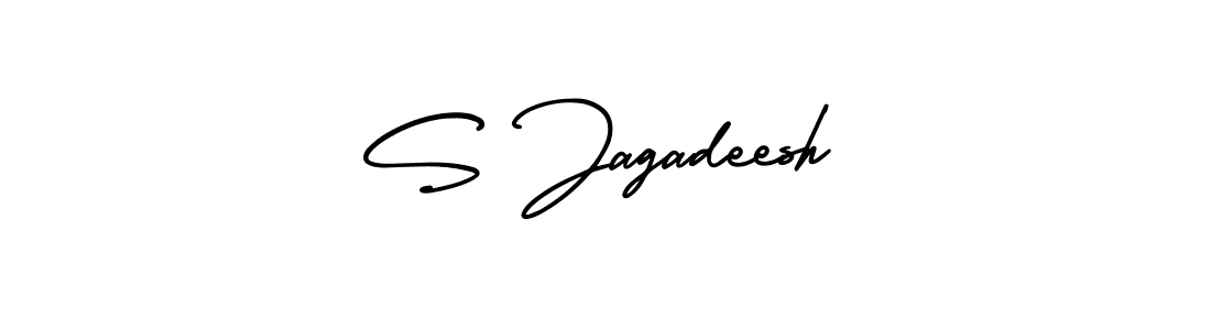 How to make S Jagadeesh name signature. Use AmerikaSignatureDemo-Regular style for creating short signs online. This is the latest handwritten sign. S Jagadeesh signature style 3 images and pictures png