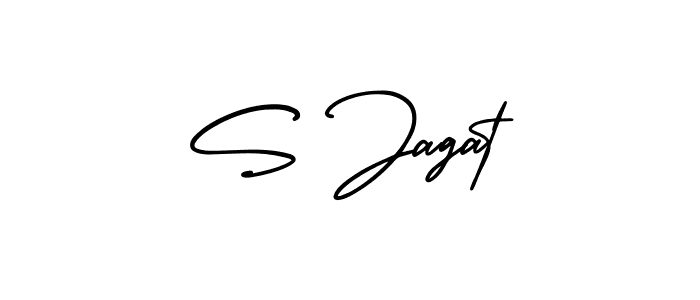 Also we have S Jagat name is the best signature style. Create professional handwritten signature collection using AmerikaSignatureDemo-Regular autograph style. S Jagat signature style 3 images and pictures png