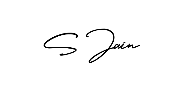 Design your own signature with our free online signature maker. With this signature software, you can create a handwritten (AmerikaSignatureDemo-Regular) signature for name S Jain. S Jain signature style 3 images and pictures png