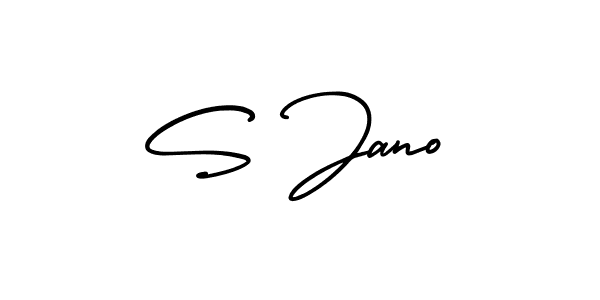 S Jano stylish signature style. Best Handwritten Sign (AmerikaSignatureDemo-Regular) for my name. Handwritten Signature Collection Ideas for my name S Jano. S Jano signature style 3 images and pictures png
