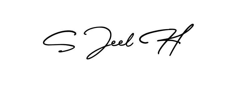 Make a beautiful signature design for name S Jeel H. With this signature (AmerikaSignatureDemo-Regular) style, you can create a handwritten signature for free. S Jeel H signature style 3 images and pictures png