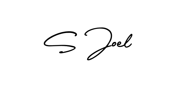 Use a signature maker to create a handwritten signature online. With this signature software, you can design (AmerikaSignatureDemo-Regular) your own signature for name S Joel. S Joel signature style 3 images and pictures png