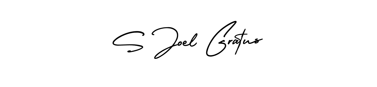 Use a signature maker to create a handwritten signature online. With this signature software, you can design (AmerikaSignatureDemo-Regular) your own signature for name S Joel Gratus. S Joel Gratus signature style 3 images and pictures png