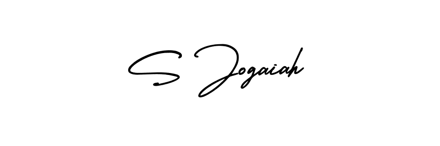 You should practise on your own different ways (AmerikaSignatureDemo-Regular) to write your name (S Jogaiah) in signature. don't let someone else do it for you. S Jogaiah signature style 3 images and pictures png