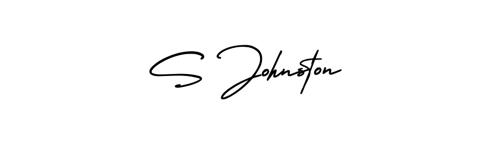 AmerikaSignatureDemo-Regular is a professional signature style that is perfect for those who want to add a touch of class to their signature. It is also a great choice for those who want to make their signature more unique. Get S Johnston name to fancy signature for free. S Johnston signature style 3 images and pictures png