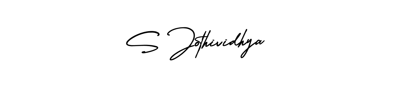 The best way (AmerikaSignatureDemo-Regular) to make a short signature is to pick only two or three words in your name. The name S Jothividhya include a total of six letters. For converting this name. S Jothividhya signature style 3 images and pictures png