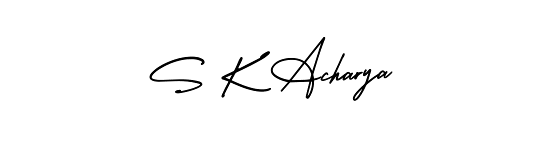 Make a beautiful signature design for name S K Acharya. With this signature (AmerikaSignatureDemo-Regular) style, you can create a handwritten signature for free. S K Acharya signature style 3 images and pictures png
