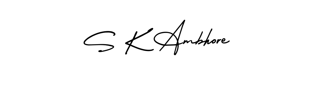 How to Draw S K Ambhore signature style? AmerikaSignatureDemo-Regular is a latest design signature styles for name S K Ambhore. S K Ambhore signature style 3 images and pictures png