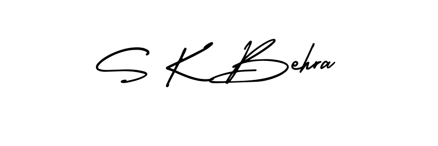 S K Behra stylish signature style. Best Handwritten Sign (AmerikaSignatureDemo-Regular) for my name. Handwritten Signature Collection Ideas for my name S K Behra. S K Behra signature style 3 images and pictures png