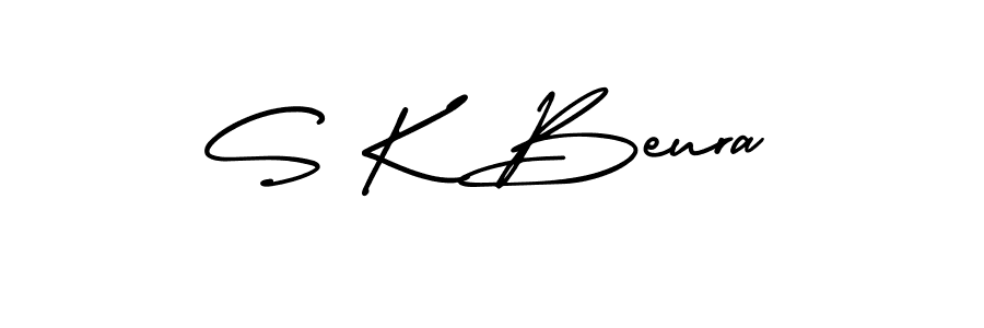 Make a beautiful signature design for name S K Beura. With this signature (AmerikaSignatureDemo-Regular) style, you can create a handwritten signature for free. S K Beura signature style 3 images and pictures png