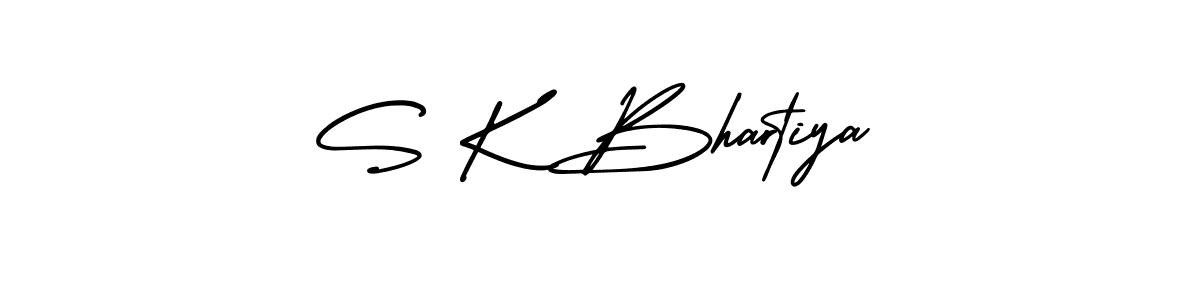 Use a signature maker to create a handwritten signature online. With this signature software, you can design (AmerikaSignatureDemo-Regular) your own signature for name S K Bhartiya. S K Bhartiya signature style 3 images and pictures png