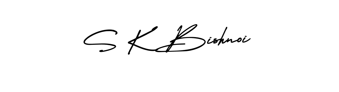 Use a signature maker to create a handwritten signature online. With this signature software, you can design (AmerikaSignatureDemo-Regular) your own signature for name S K Bishnoi. S K Bishnoi signature style 3 images and pictures png