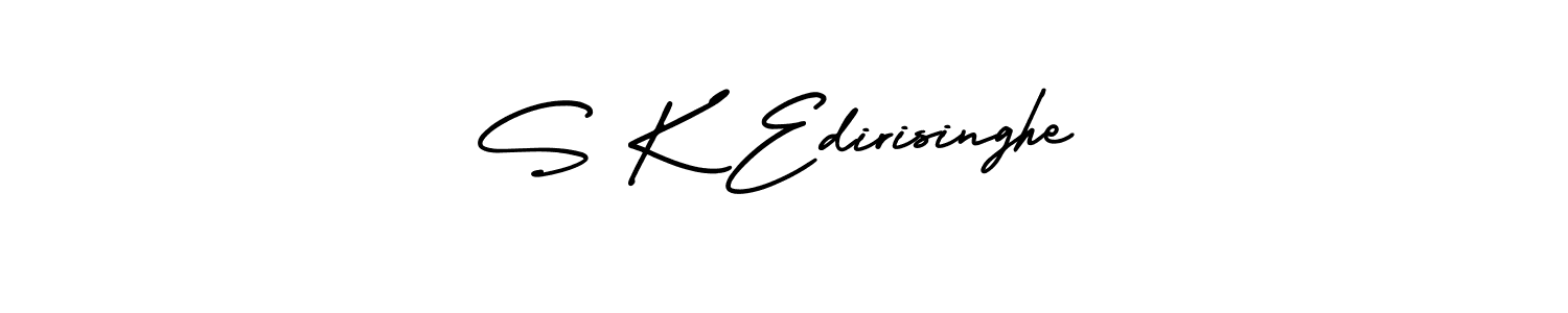 Make a beautiful signature design for name S K Edirisinghe. With this signature (AmerikaSignatureDemo-Regular) style, you can create a handwritten signature for free. S K Edirisinghe signature style 3 images and pictures png