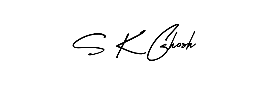 Make a beautiful signature design for name S K Ghosh. With this signature (AmerikaSignatureDemo-Regular) style, you can create a handwritten signature for free. S K Ghosh signature style 3 images and pictures png