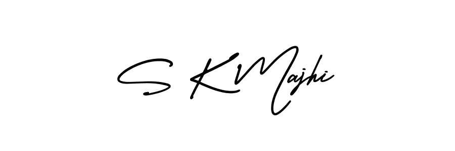 The best way (AmerikaSignatureDemo-Regular) to make a short signature is to pick only two or three words in your name. The name S K Majhi include a total of six letters. For converting this name. S K Majhi signature style 3 images and pictures png