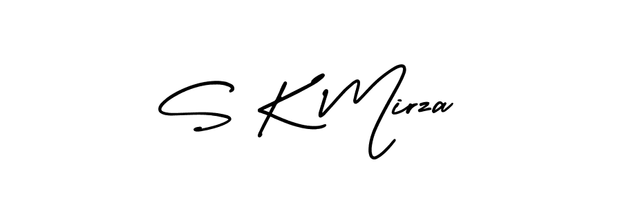 S K Mirza stylish signature style. Best Handwritten Sign (AmerikaSignatureDemo-Regular) for my name. Handwritten Signature Collection Ideas for my name S K Mirza. S K Mirza signature style 3 images and pictures png