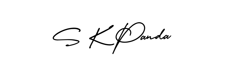 Use a signature maker to create a handwritten signature online. With this signature software, you can design (AmerikaSignatureDemo-Regular) your own signature for name S K Panda. S K Panda signature style 3 images and pictures png